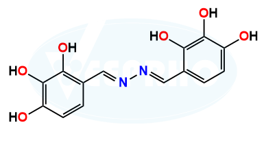 4,4'-((1E,1'E)-Hydrazine-1,2-diylidenebis(methaneylylidene))bis(benzene-1,2,3-triol) 4,4'-((1E,1'E)-Hydrazine-1,2-diylidenebis(methaneylylidene))bis(benzene-1,2,3-triol)