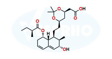 2-((4R,6R)-6-(2-((1S,2R,3S,8S,8aR)-3-Hydroxy-2-methyl-8-(((S)-2-methylbutanoyl)oxy)-1,2,3,7,8,8a-hexahydronaphthalen-1-yl)ethyl)-2,2-dimethyl-1,3-dioxan-4-yl)acetic Acid 2-((4R,6R)-6-(2-((1S,2R,3S,8S,8aR)-3-Hydroxy-2-methyl-8-(((S)-2-methylbutanoyl)oxy)-1,2,3,7,8,8a-hexahydronaphthalen-1-yl)ethyl)-2,2-dimethyl-1,3-dioxan-4-yl)acetic Acid