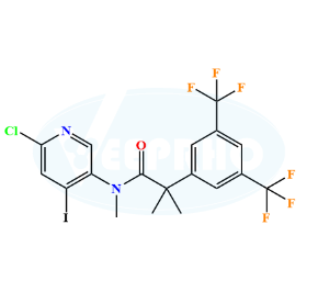2-(3,5-bis(trifluoromethyl)phenyl)-N-(6-chloro-4-iodopyridin-3-yl)-N,2-dimethylpropanamide
